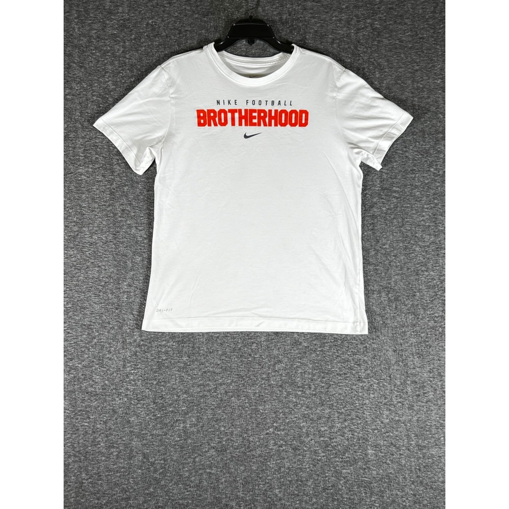 Nike Football Brotherhood Dri-FIT Graphic T-Shirt Mens Medium White Red Black